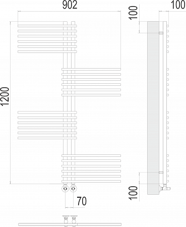 Европа П24 70х1200 Полотенцесушитель  TERMINUS Анадырь - фото 3