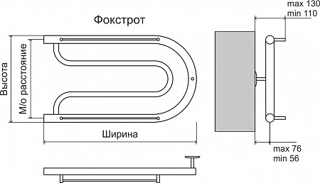 Фокстрот AISI 32х2 320х700 Полотенцесушитель  TERMINUS Анадырь - фото 3