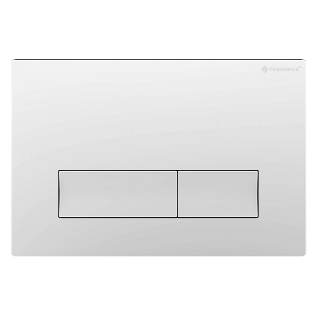 Клавиша смыва для инсталляции Terminus Classic кнопка прямоугольник цвет белый Анадырь - фото 1