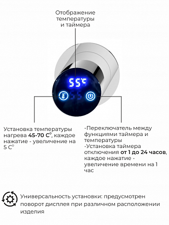 Рондо П2 350х760 электро Полотенцесушитель TERMINUS Нержавеющая сталь Анадырь - фото 5