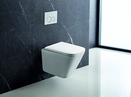 Подвесной унитаз безободковый Terminus Ватикан Monolit 490х340 белый Анадырь - фото 1